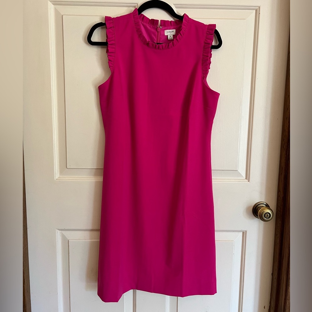 J Crew Ruffleneck suiting dress